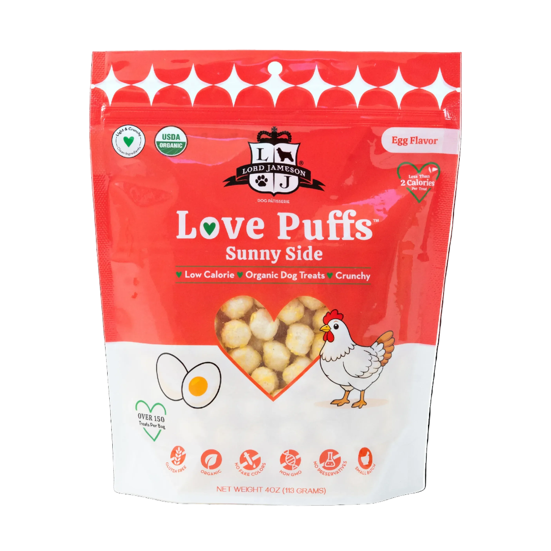 Lord Jameson Dog Love Puffs Organic Treats Sunny Side 4oz
