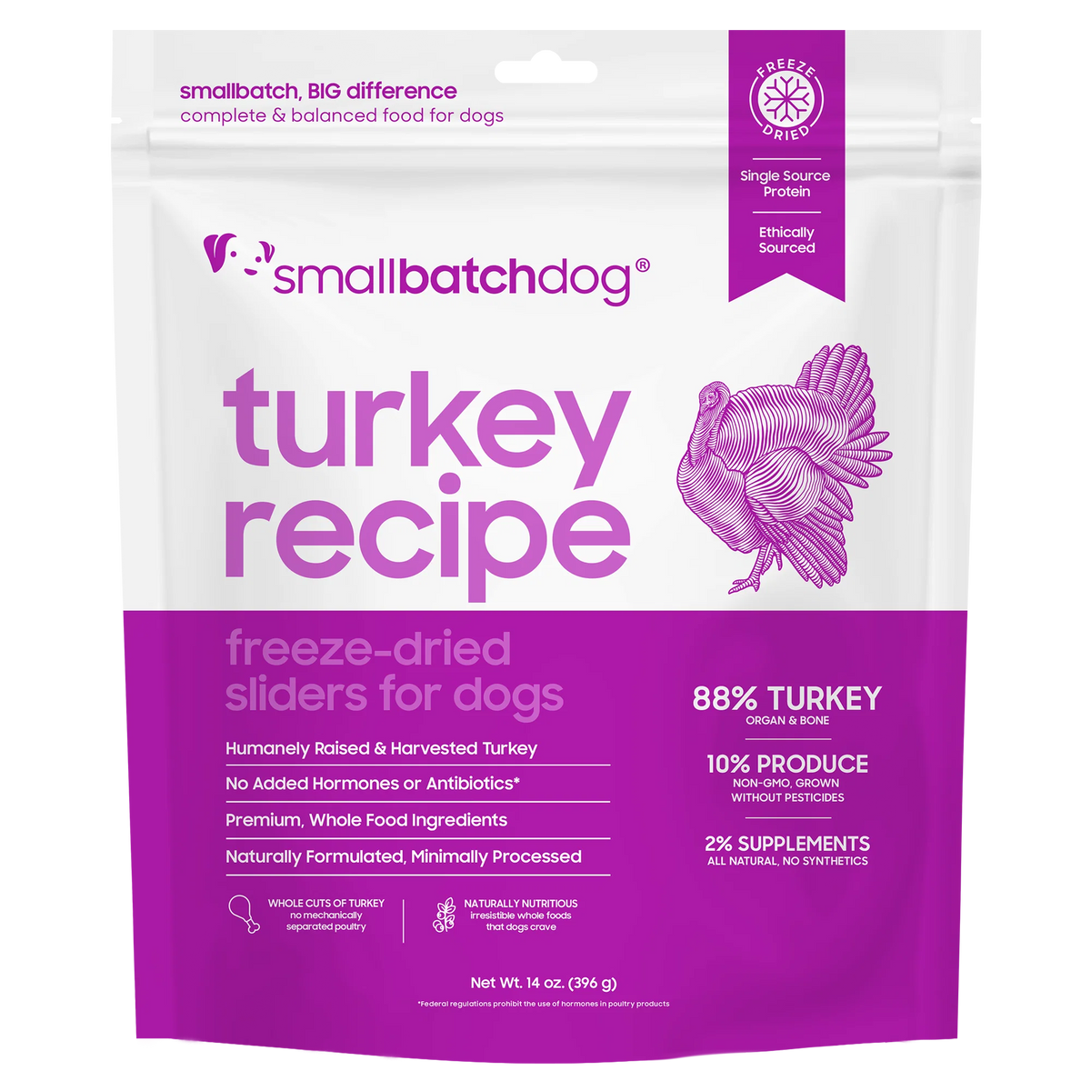Smallbatch Dog Freeze-Dried Sliders - Turkey