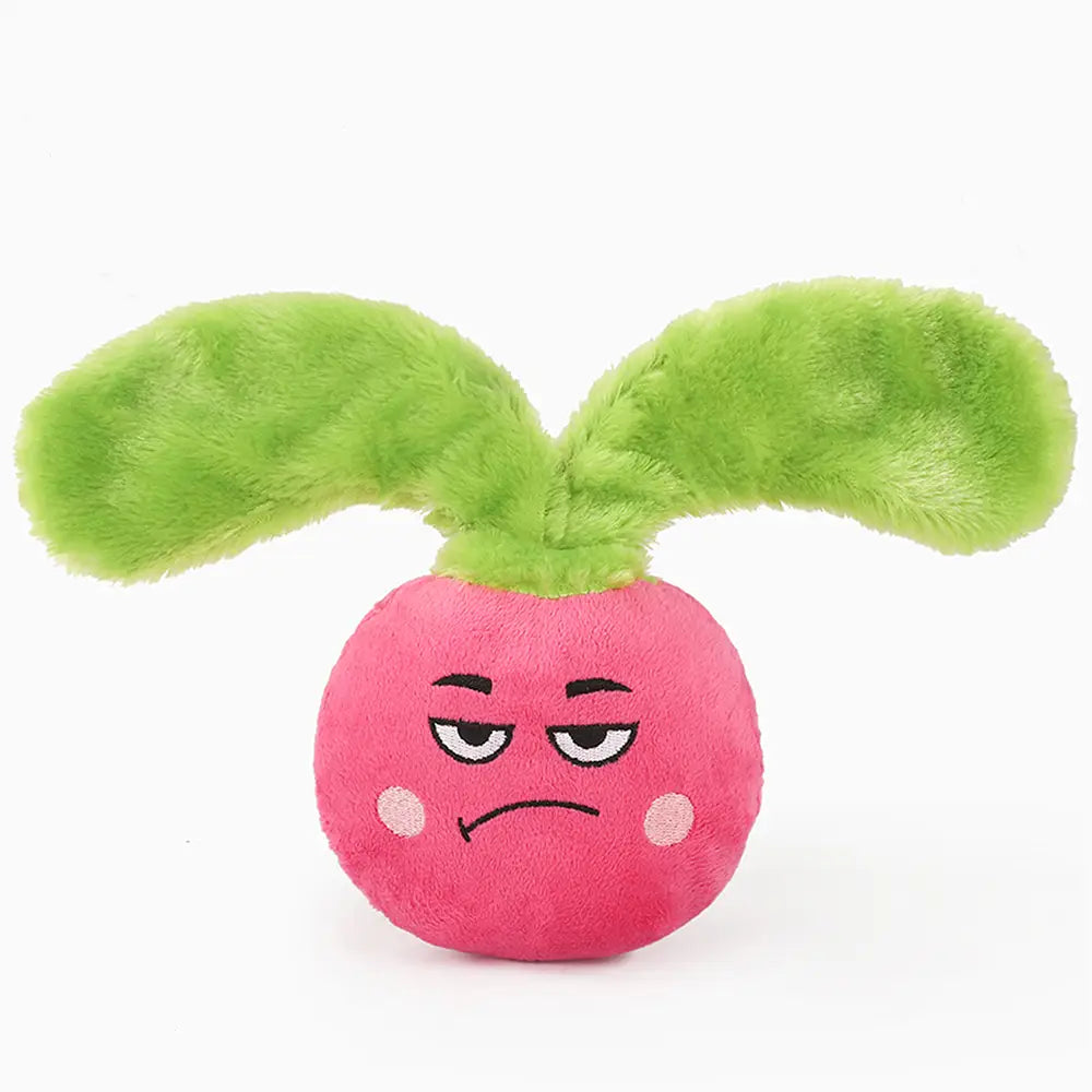 Hugsmart Pet - Feisty Veggie | Radish - Dog Plush Toy