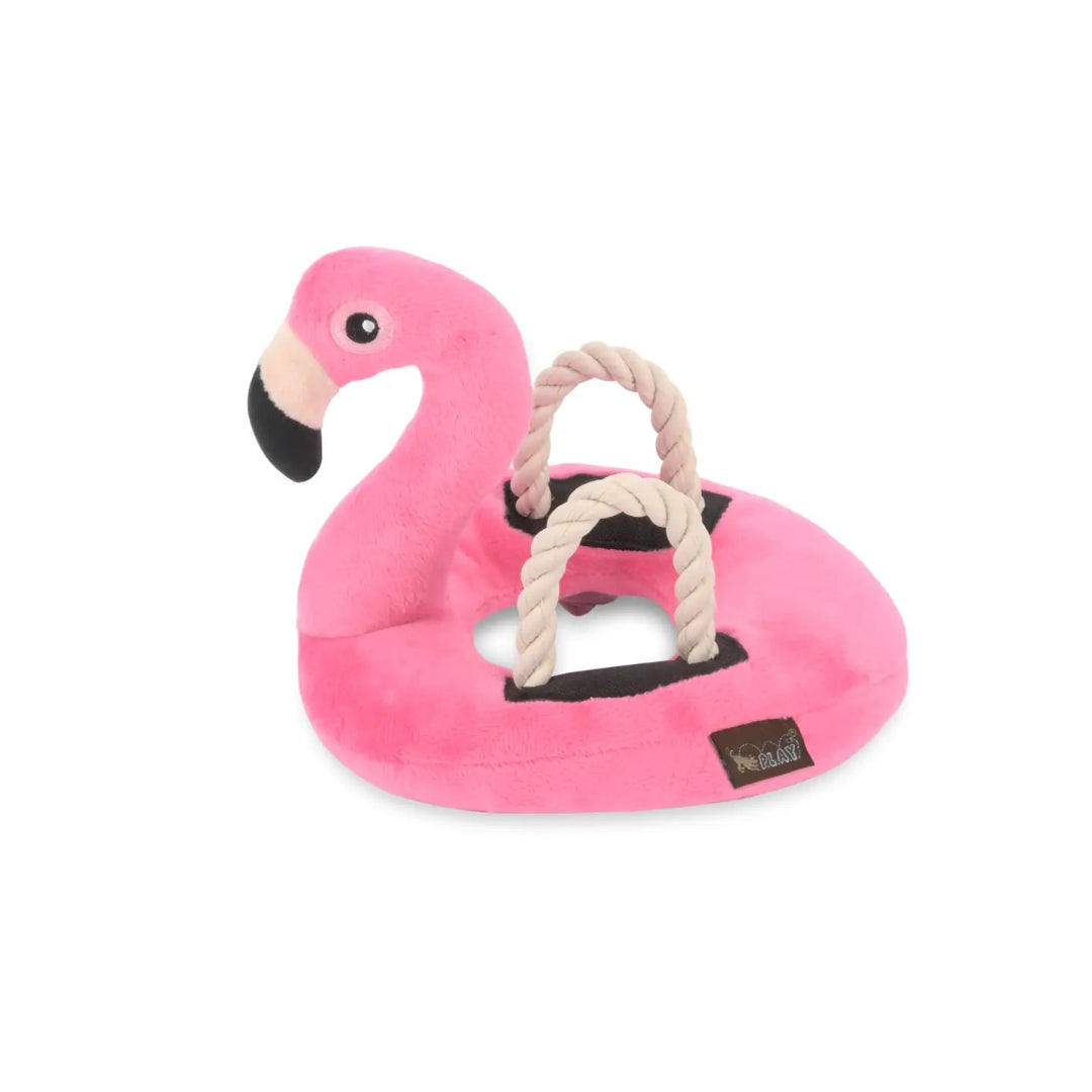 Tropical Paradise Flamingo Float Plush Dog Toy