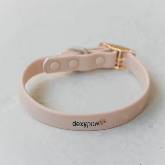 Waterproof Dog Collar in Nude