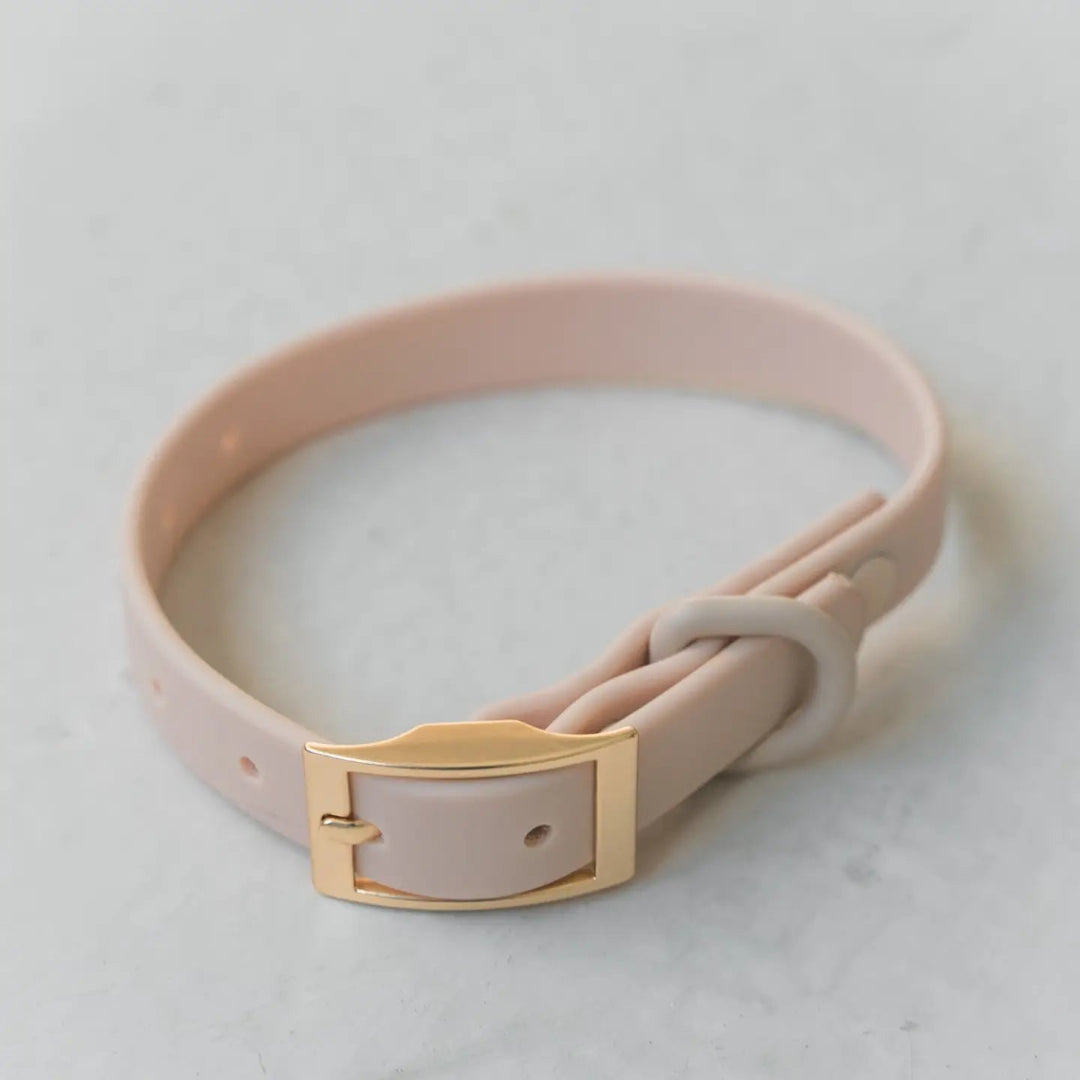 Waterproof Dog Collar in Nude