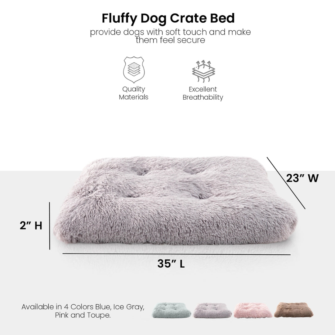 Faux Fur Tufted Dog Bed Mat