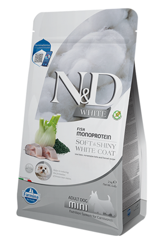 FARMINA N&D Quinoa - Dog White Coat Seabass -Grain Free 4.4lb