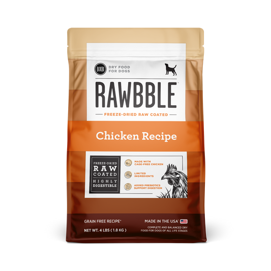 BIXBI Rawbble Dry Food for Dogs – Chicken Recipe 4lb